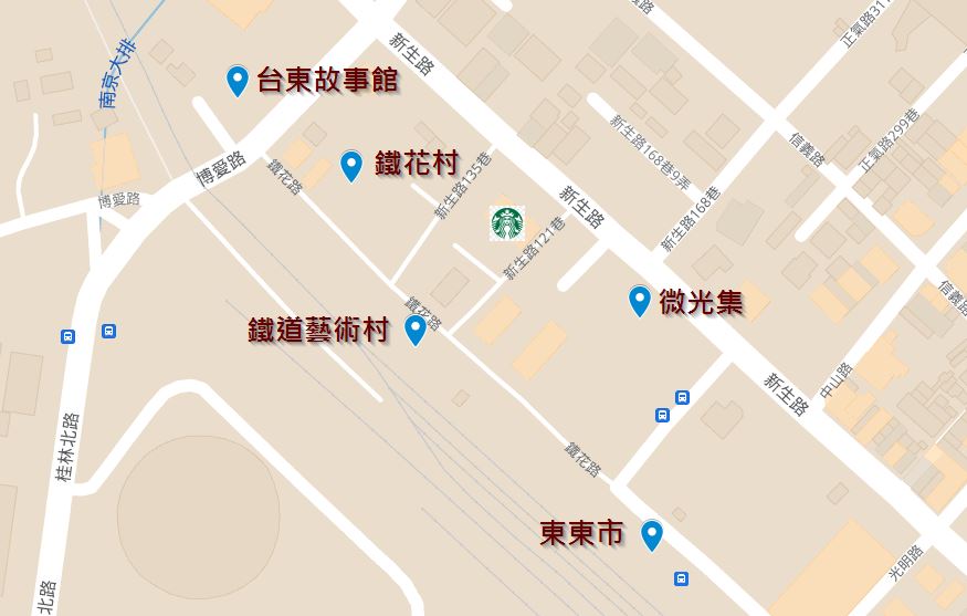 台東舊火車站 附近景點地圖