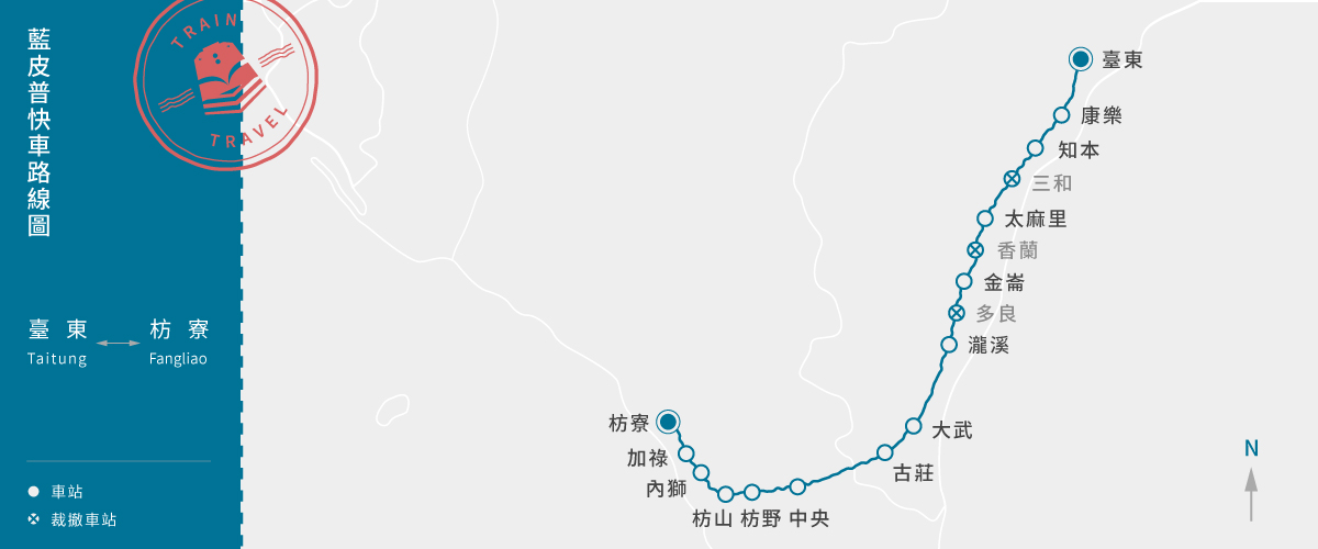 台鐵觀光列車|鳴日號、福森號、環島之星、栩悅號、海風號、山嵐號 37 藍皮解憂號 路線圖