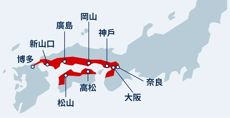 JR PASS各種周遊券的對應區域與購買連結 24 瀨戶內地區鐵路周遊券