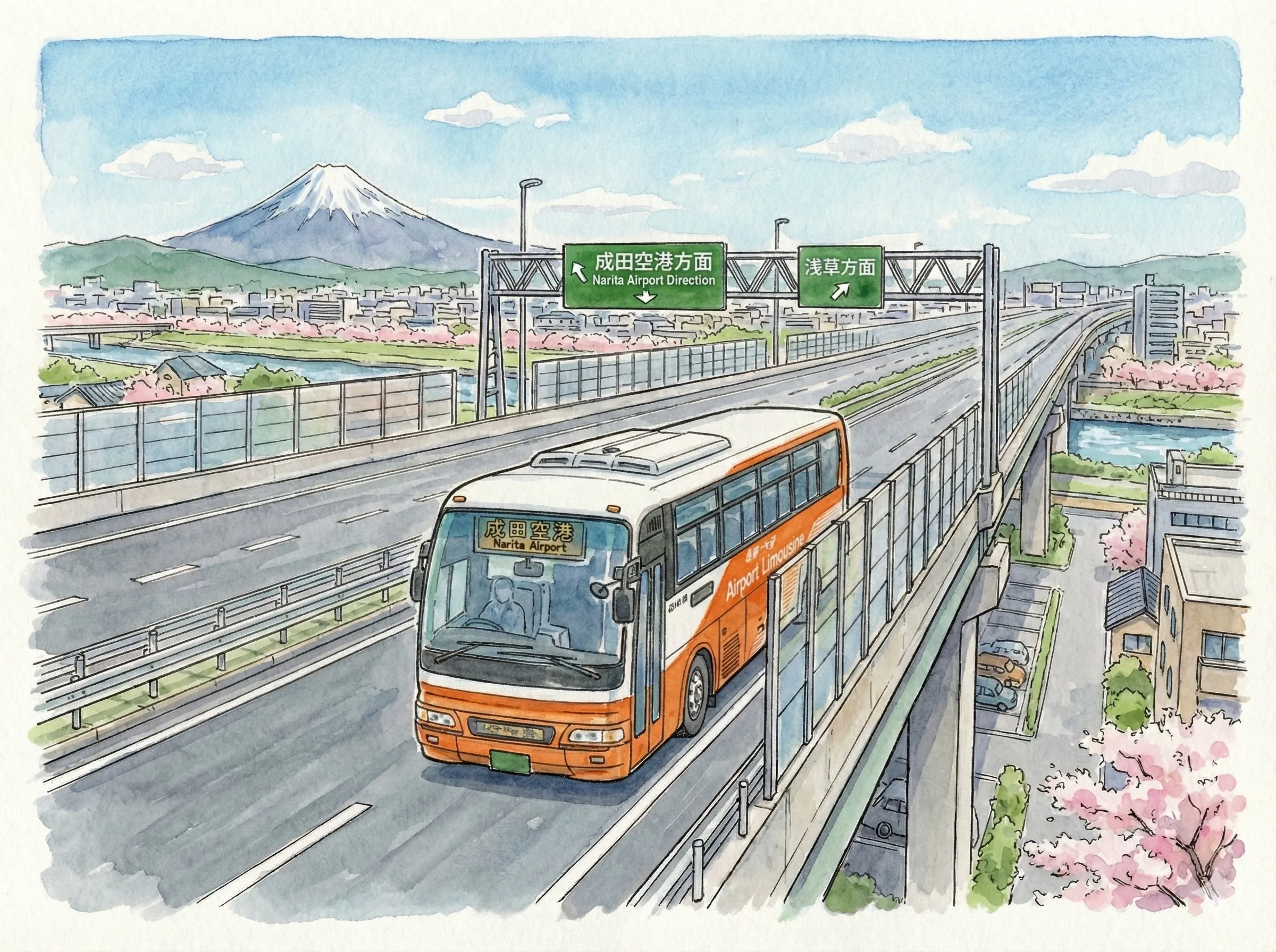 利木津巴士 AI手繪風