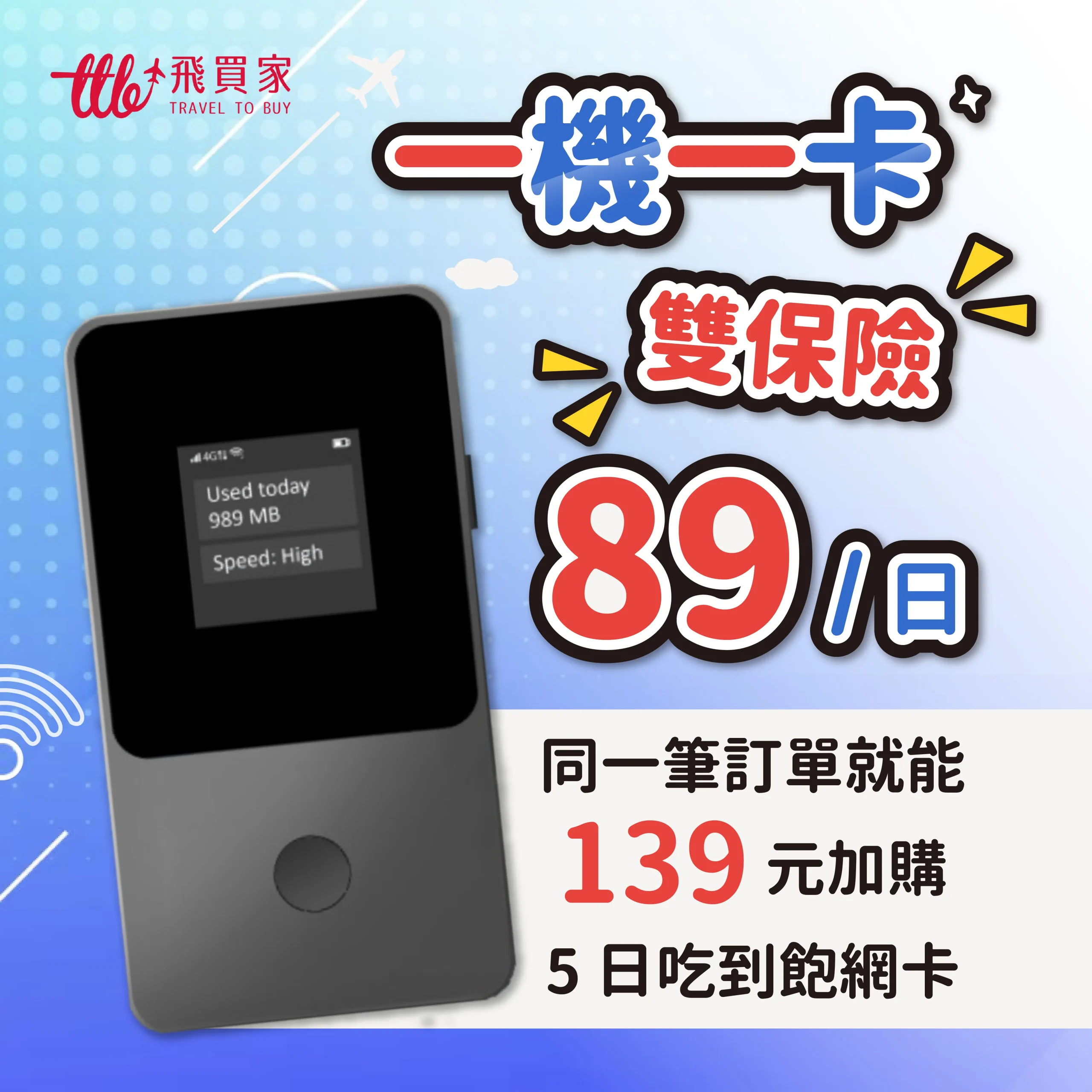 出國旅遊WiFi機、SIM、eSIM就選飛買家!2025第四季最新優惠! 3 飛買機 wifi