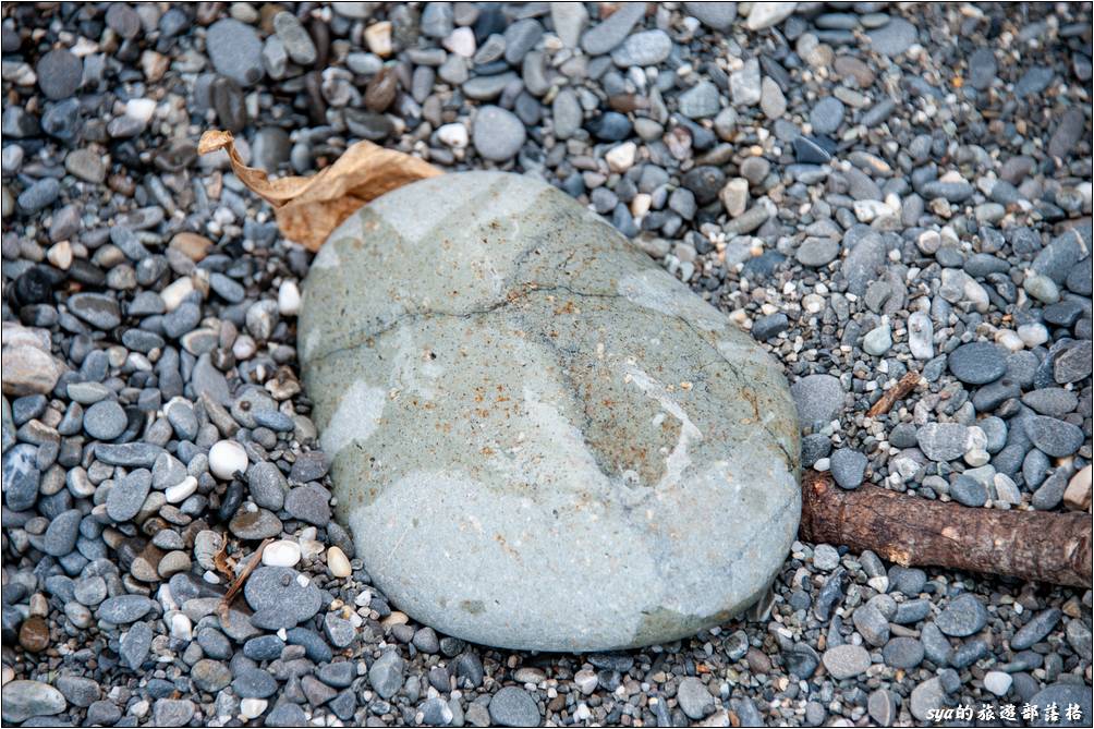 阿朗壹古道岩岸有多種的石種，頁岩、西瓜石與著名的南田石